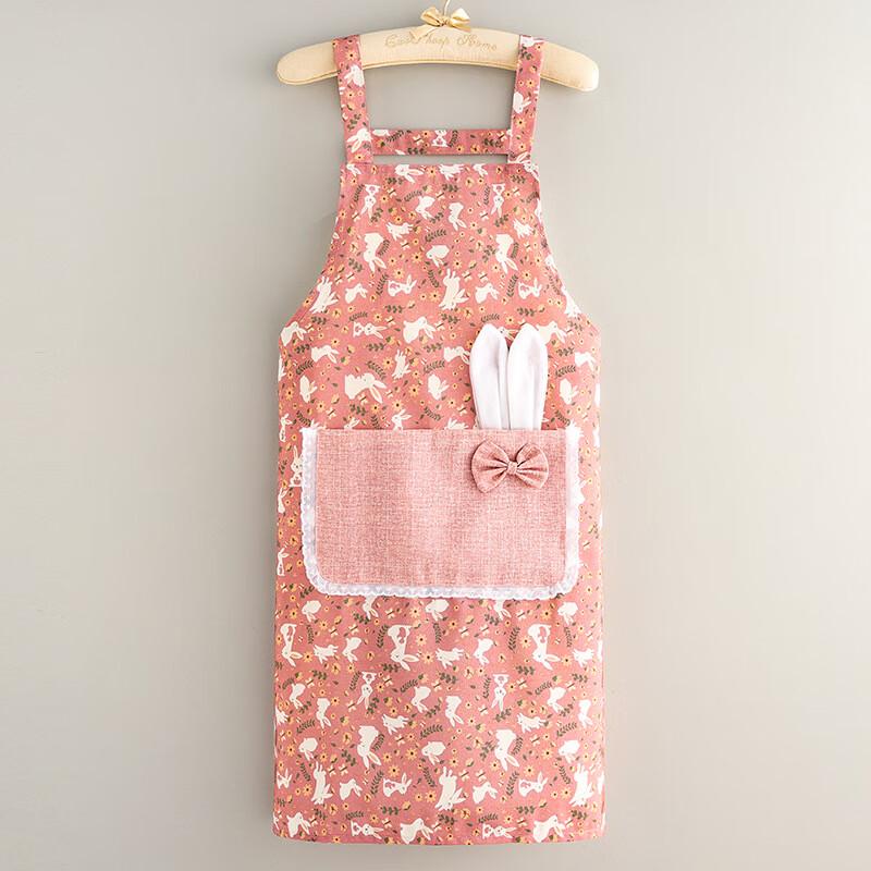 Cute Cartoon Anti-Stain Kitchen Apron with Hand Wiper