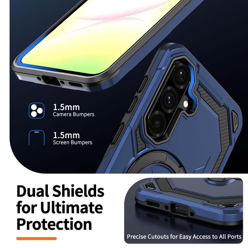 Armor Stoßfeste Hülle für Samsung Galaxy A14 A15 A25 A35 A55 A05S A6 A16 A26 A36 A56 5G Magnetische Halterung Handyhülle Coque Fundas