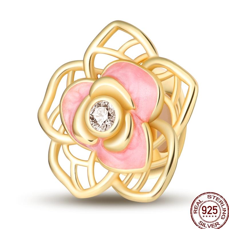 Original Copper Gold Series Charms Bead Sunflower Dogs Leopard Firefly Pendants Fit Bracelet Jewelry Gift Marking