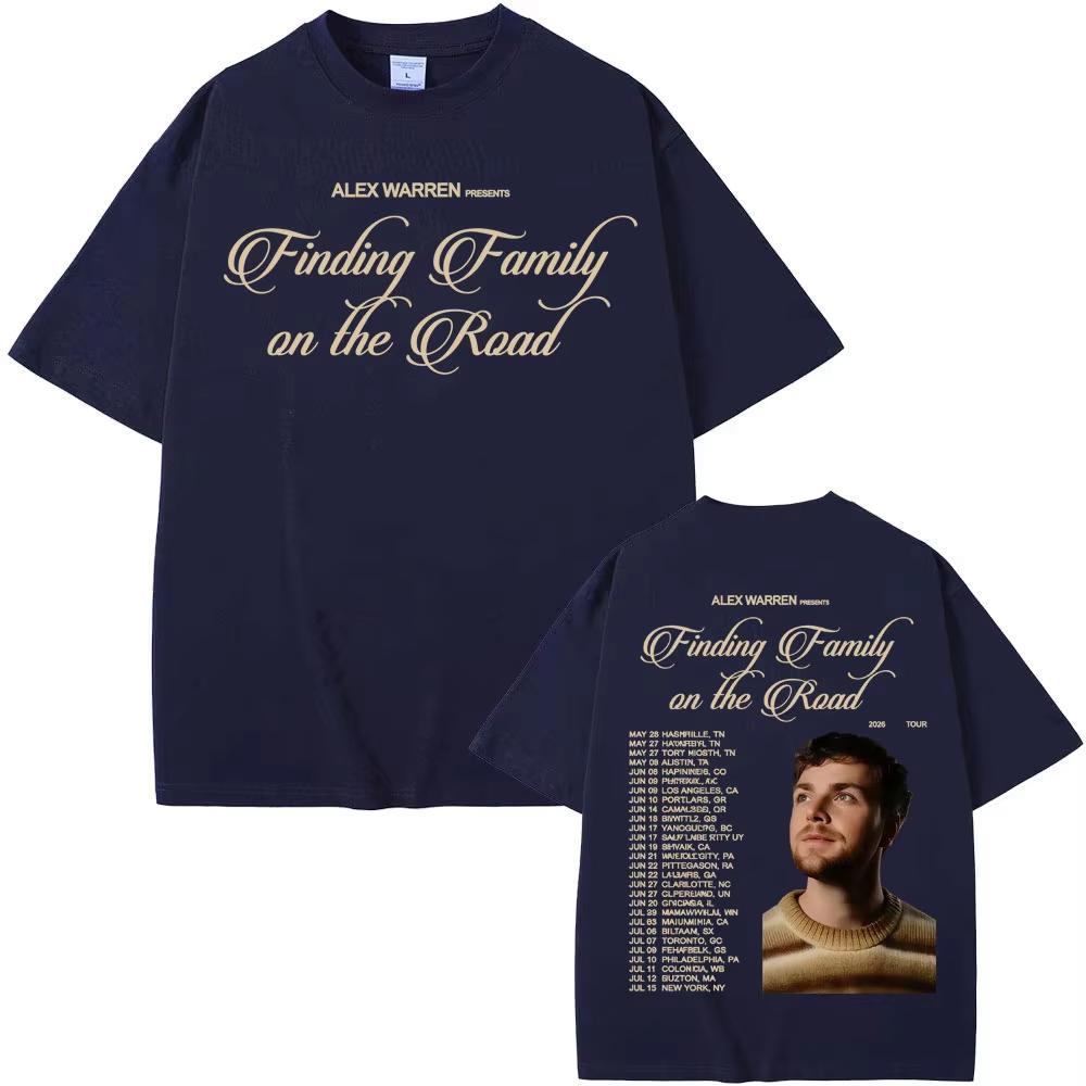 Alex Warren Finding Family On The Road 2026 Tour Tshirt Summer Unisex Women Luxury Cotton Oversize Tshirt Y2K Unisex Shirt
