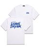JOHNNY CARSON Classic Graffiti Logo Short Sleeve T-Shirt (Jcss102) White/Blue (Type A)