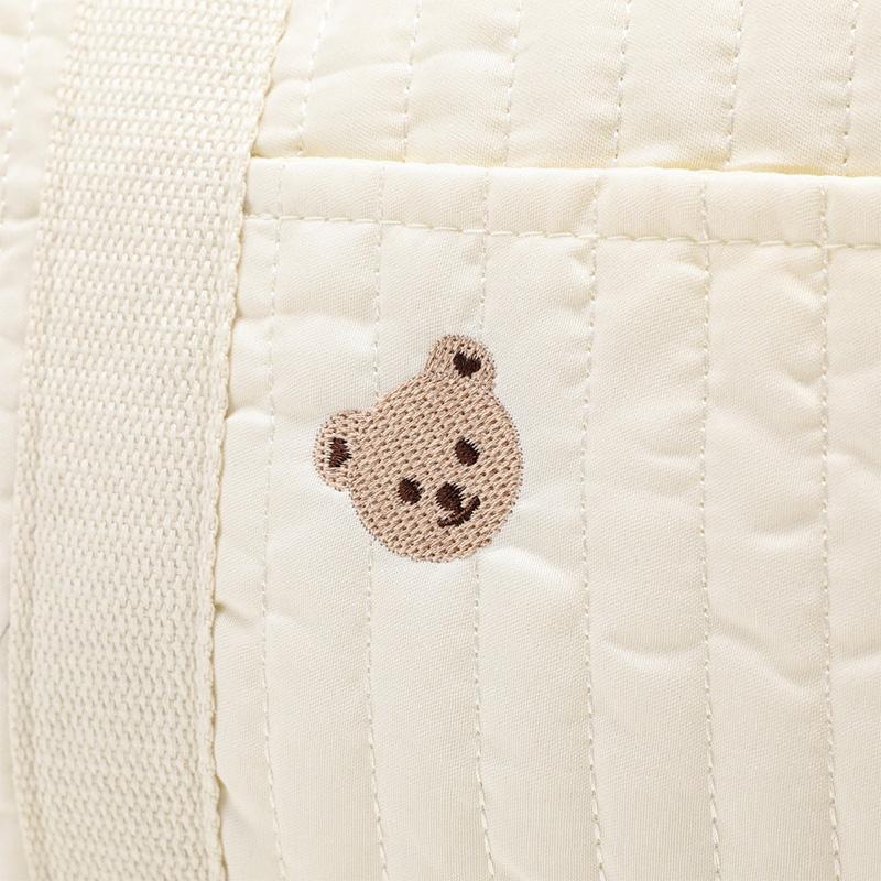 Universal Space Baby Diaper Bag with Zipper, Embroidery Mom Handbag Stroller Accessories Storage Bag for Diaper, Phone, Keys