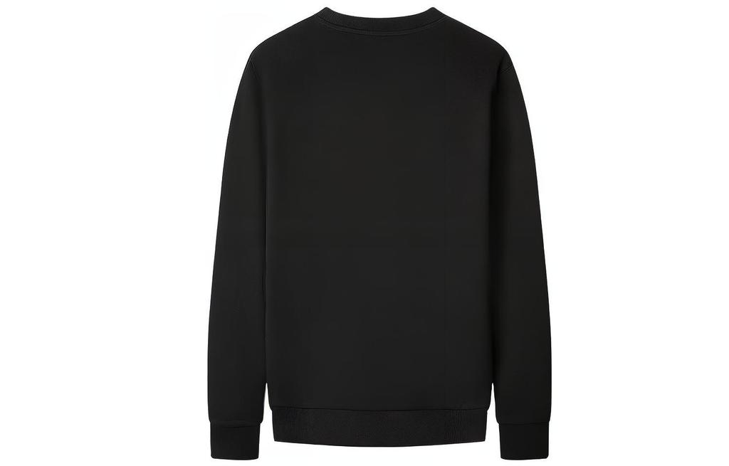 Li Ning Sweatshirts Men's Black Crew Neck Moderate Regular AWDTC73-1