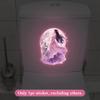 Glow-In-The-Dark Moonlight Fairy Wolf Toilet Sticker Toilet Lid Decoration Wall Decal Self-Adhesive Removable Luminous Decals