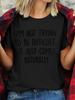 Womens Tshirt Im Not TRYING TO BE DIFFICULT I Printed Round Neck Skin Friendly Breathable Daily Womens Top
