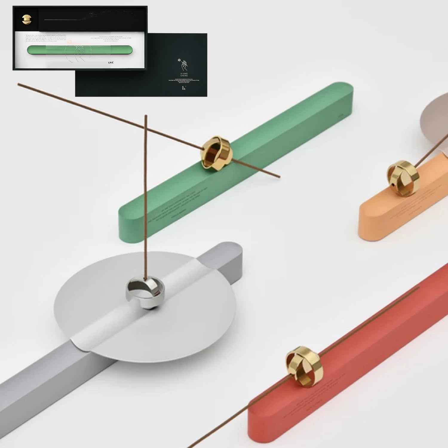 

NANCHOW Роскошная подставка для благовоний Набор для благовонных палочек Ручная работа от мастеров Подставка для медитации и релаксации Подставка для благовоний Пепельница 10 Агарвуд зелёный