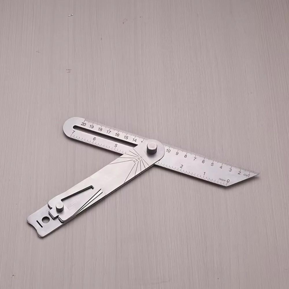 Multifunctional Woodworking Scriber Ruler Movable Angle Woodworking Measuring Gauge