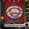 TapestrySt. Louis Cardinals Custom Name Text Personalized Wall Hanging Tapestry Home Wall Decor