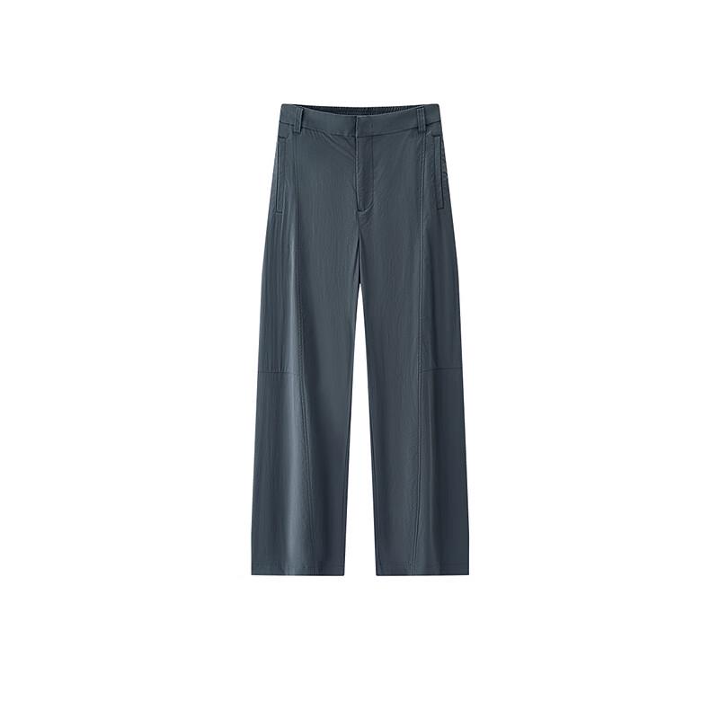 Semir Women's Half Elastic Waist Split Wide-Leg Casual Pants