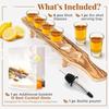 6 Holes Wooden Stand for Tequila Shot Glasses Presentation Tray Large Capacity Display Storage Solution