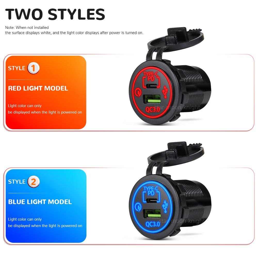 For Honda NX 400  NX400 2025 Accessories Motorcycle QC3.0 USB Type C PD Fast Charger Power Adapter Plug Socket