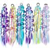 Multi-Color Lantern Bubble Twist Braid Long Gradient Hair Wrap  Music Festival