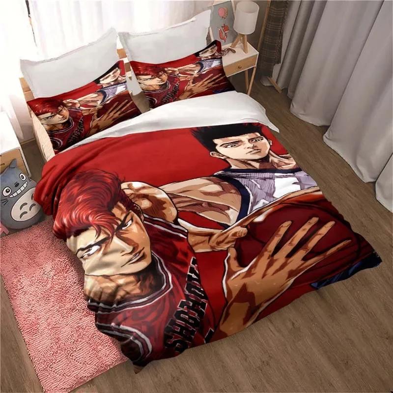 Slam Dunk Cartoon Printed Bedding Sets Exquisite Bed Supplies Set Duvet Cover Bed Comforter Set Bedding Set Luxury Birthday Gift