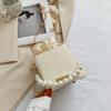 2025 New Fashionable and Versatile Shoulder Bag, Casual and Simple Square Crossbody Bags, Solid Color Pearl Handbag