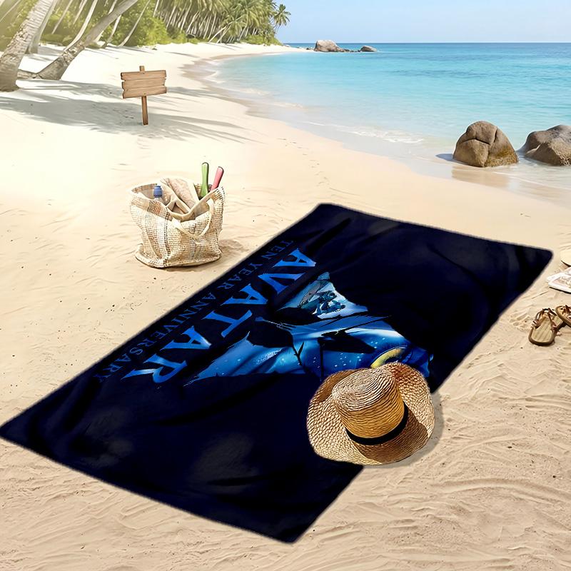 Toalla de Playa Estampada de Avatar Secado Rápido Toalla Suave Manta de Playa Rectangular Grande Portátil para Viajes Piscina
