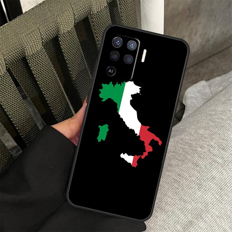 Italy Flag Case For Oppo A58 A18 A38 A78 A98 A17 A77 A80 A40 A60 A16 A76 A96 A74 A94 A54 A15 A57S Cover
