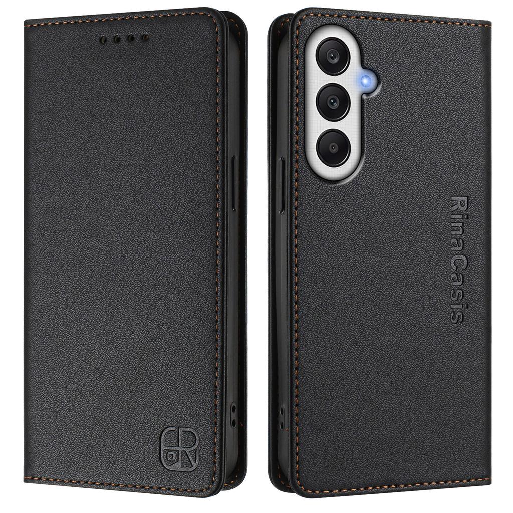 For Samsung Galaxy A25 5G (Global) (161.0 X 76.5 X 8.3mm) Leather Case RINACASIS RC01 Phone Cover with RFID Blocking Wallet Stand