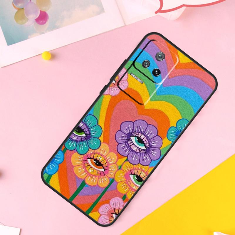 

Cute Indie Hippie Case For POCO F5 M6 X6 Pro X5 X3 M5s F3 Xiaomi 14 Ultra 13 12 Lite 11T 12T 13T Pro Cover POCO X3 Pro