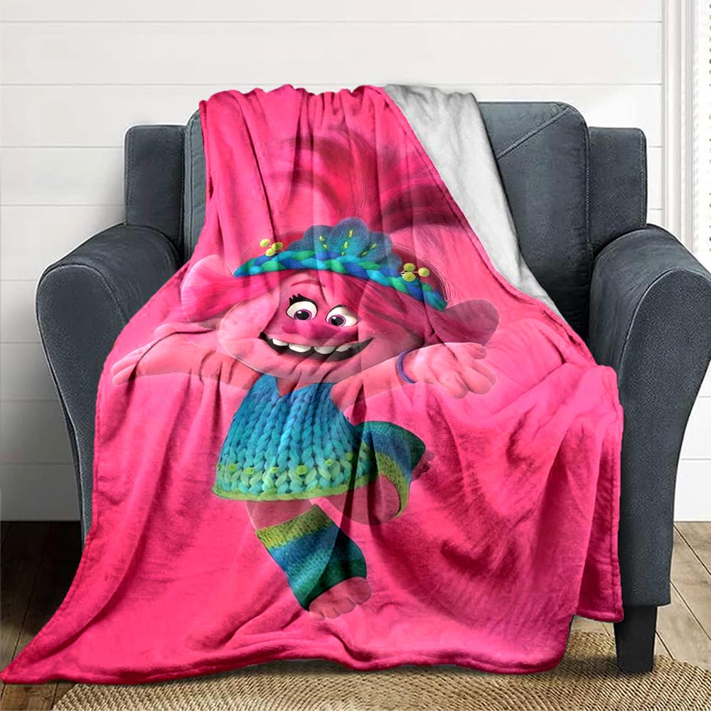 1Pc Pink Hair Adventure Blanket For Couch Bed Plush Cozy Fuzzy Blanket Super Soft Warm Blankets For Fall And Winter 091849