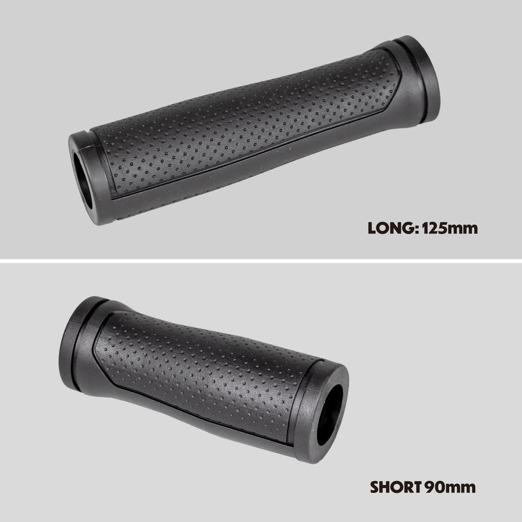 GORIX Bicycle Grips Left and Right Short Cylindrical Cycle Customizable Grip Replacement for Cross Mini Electric and More (Long/Short) (90x125mm)