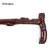 Brown Cicada Bamboo Wooden Single Joint Fashion Walking Stick Decorative Cospaly Cane Halloween Mace Crutch  Wand Crosier 92cm