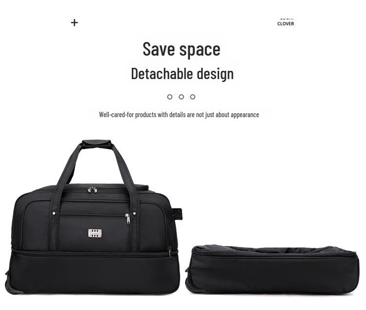 Üç Tekerlekli Genişletilebilir Oxford Kumaş Seyahat Arabası Çantası