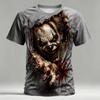 Halloween Men's Optical Clown Pattern 3D Printed Short Sleeve T-Shirt
