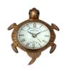 Antikk Skilpaddebrun Messingfinish Analog Vegg- og Bordklokke