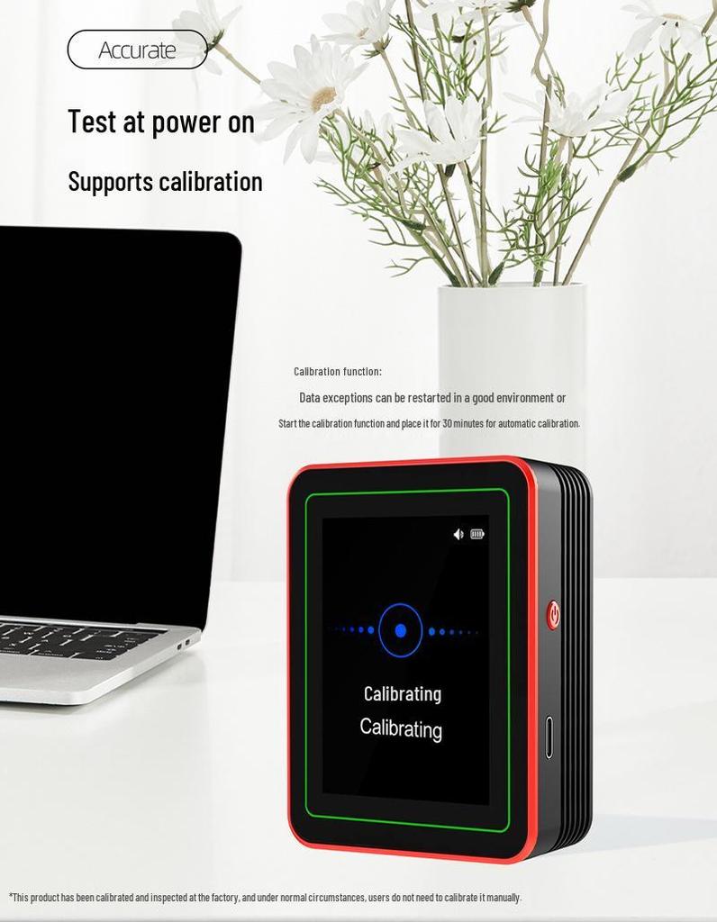 18-in-1 Air Quality Detector with Data Export: Measures Formaldehyde, Benzene, CO2, and PM2.5