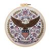 July 4th Embroidery Kit DIY Embroidery Craft Set with Hoop Threads Hand Embroidery Kit for Beginners Adults