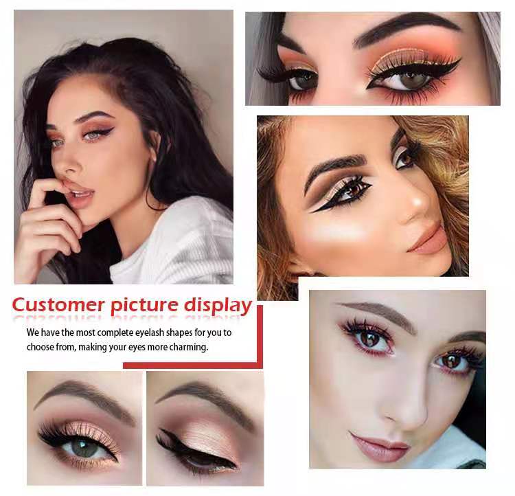 Private Label 3d 3 6 10 Pairs Magnetic Natural False Eyelash Vegan and Eyeliner Vendor for Customized Box Set In Crown Package