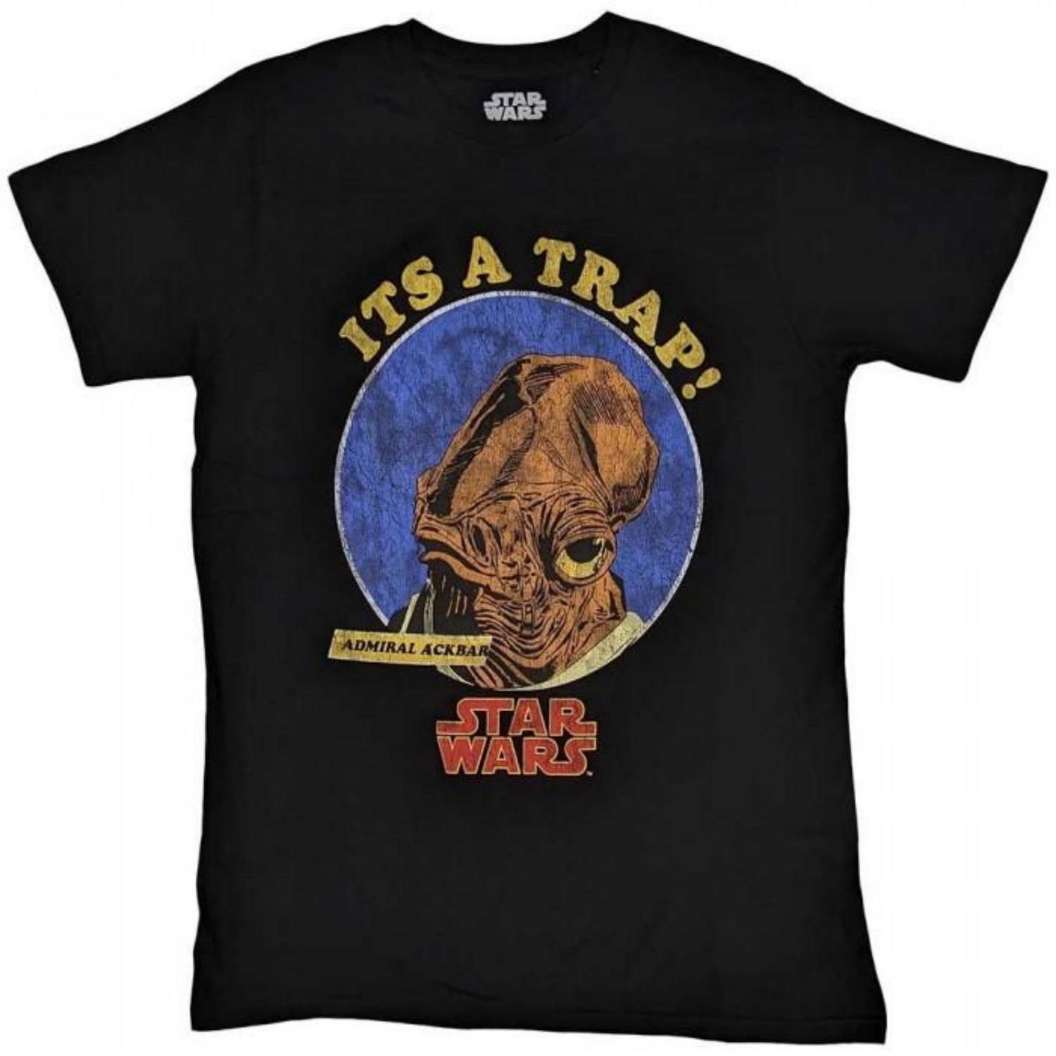 STAR WARS Unisex Adult It´s A Trap Admiral Ackbar T-Shirt S чёрный