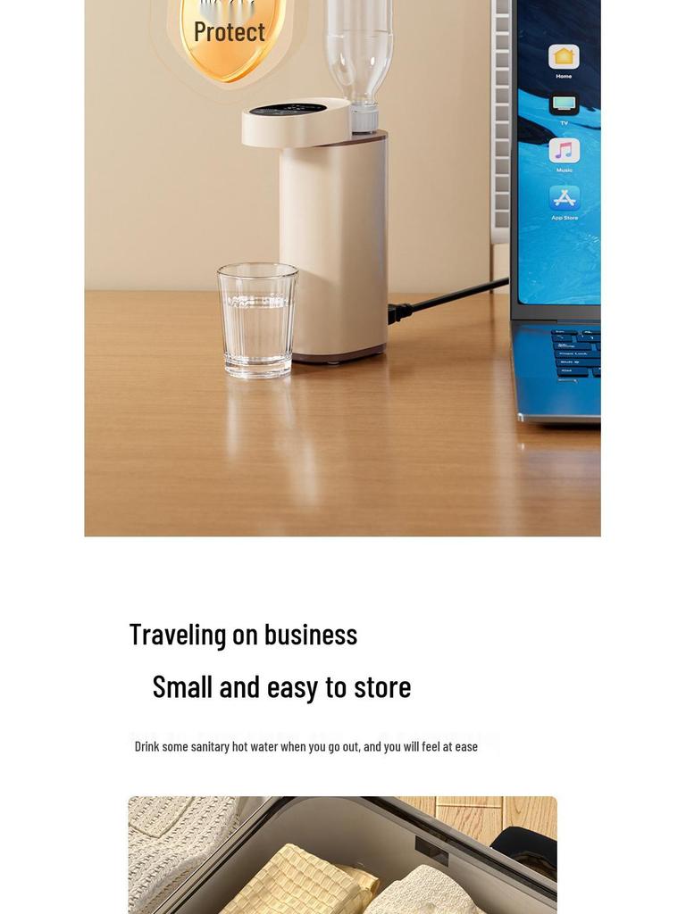 Portable Mini Instant Hot Water Dispenser for Travel, Desktop, and Home Use