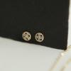 Gold-Plated Sterling Silver Four-Leaf Clover Stud Earrings