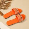 New Women's Shoes Fashion Slippers Outer Wear Flip-flops Letter Casual Flat Slippers