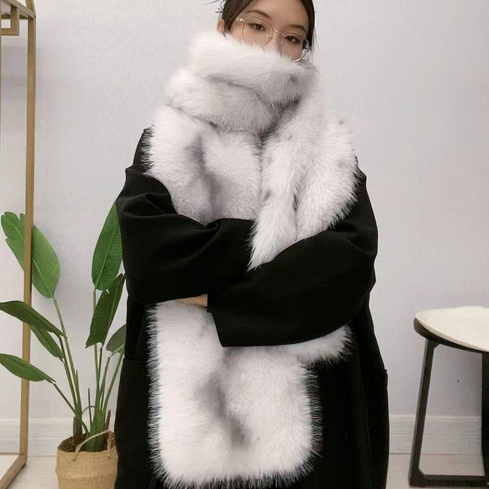

Зарубежный стиль Ленивый Зимний Теплый Пушистый Шарф Модный Универсальный Шарф Утолщенный Плюшевый Оригинальный Дизайн Ins Ветер One Size