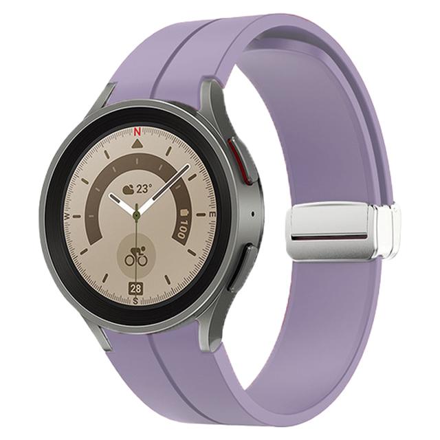 Band for Samsung Watch 7/4/5/6/5 Pro/classic/FE 44mm 40mm Magnetic Silicone Sport No Gaps Bracelet Correa Galaxy Watch 7 Strap