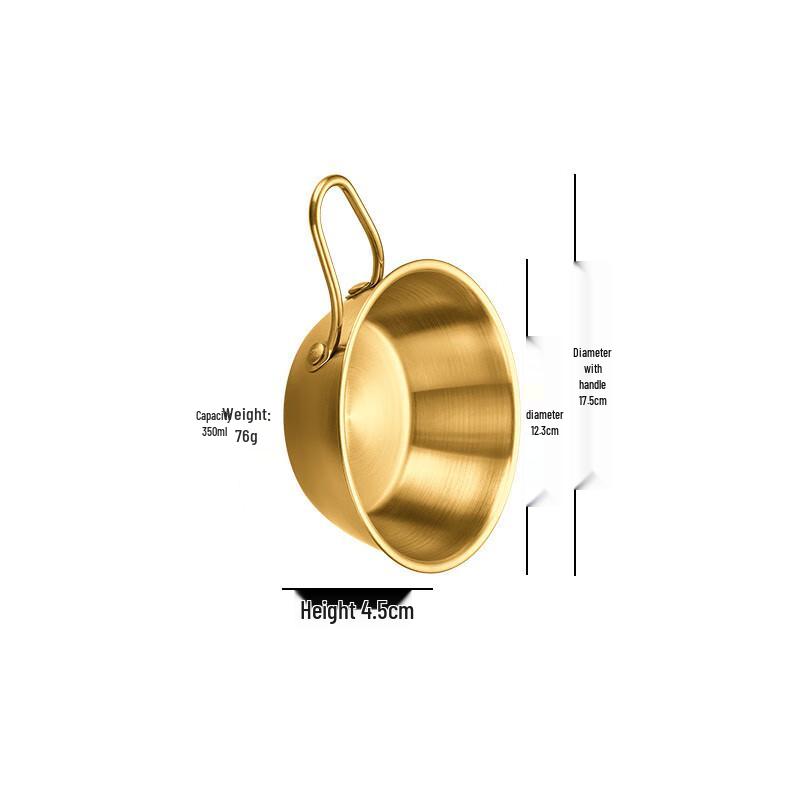 Wutuo Gold Plated Stainless Steel Handle Bowl Set