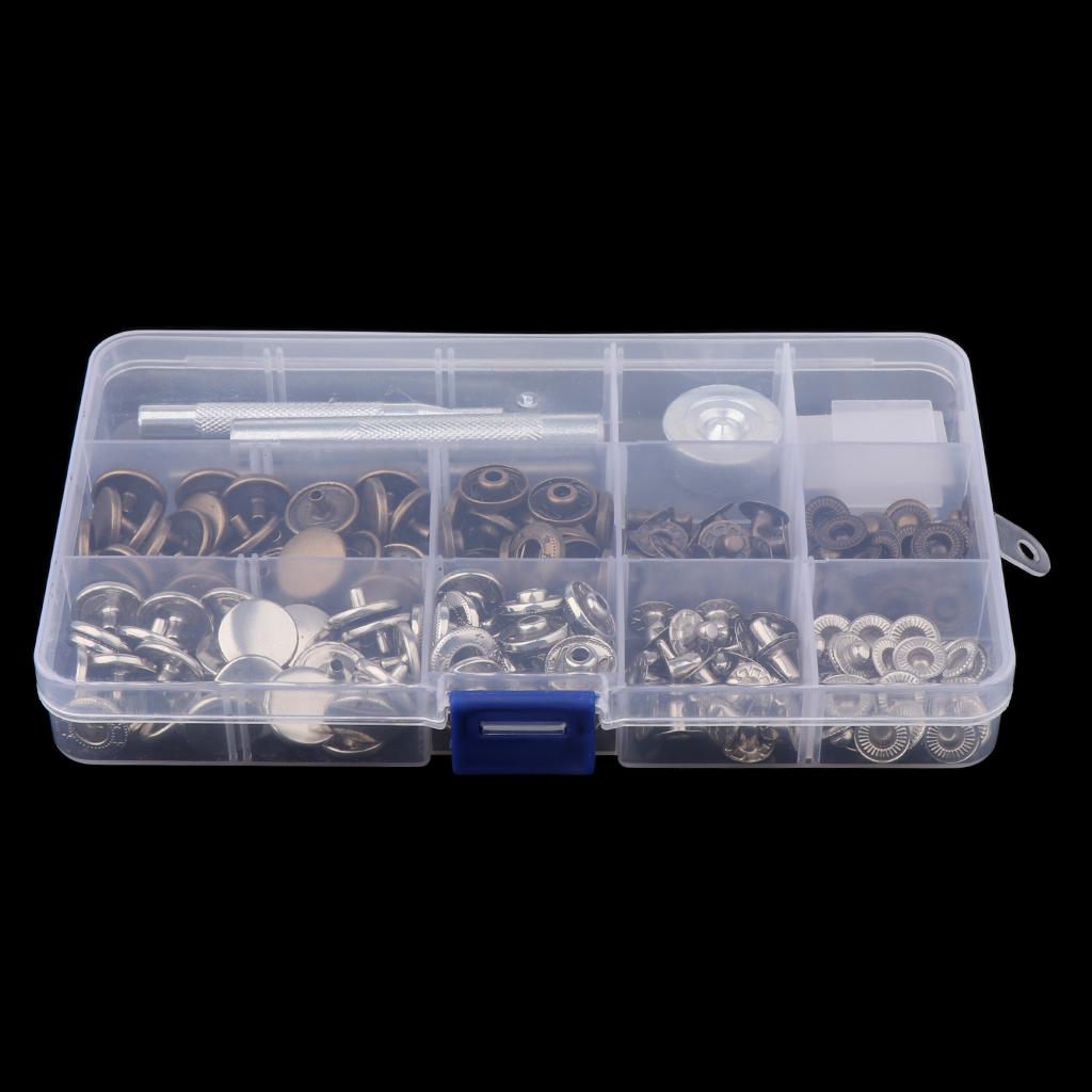 Buy 30 Sets Sewing Snap Fasteners Popper Press Stud Button Leather Tool