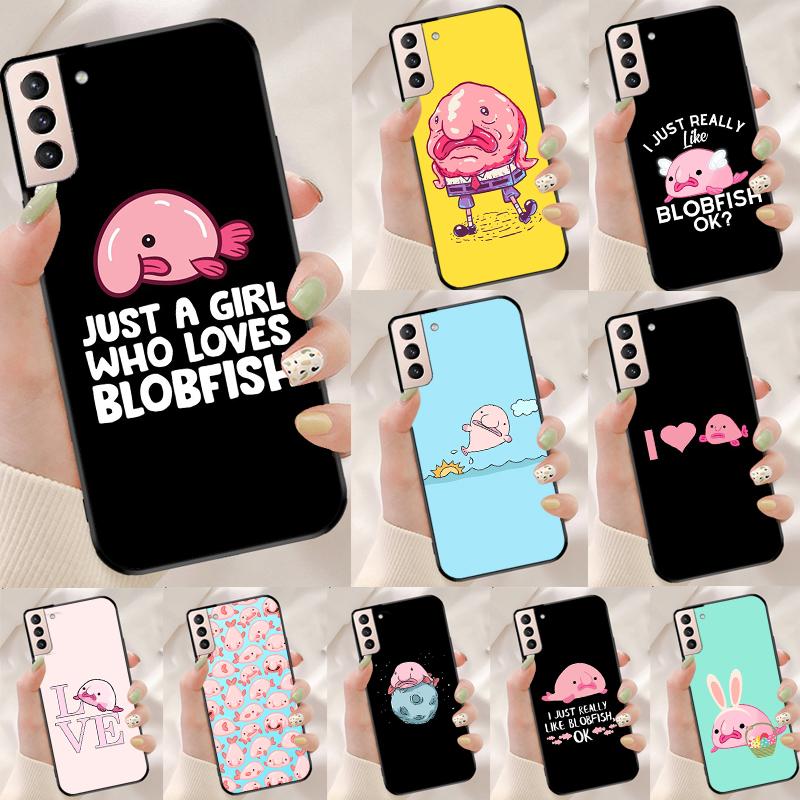 Cute Blobfish Funda Case For Samsung Galaxy S25 Ultra S9 S10 S20 FE S21 S22 S23 Plus S24 Ultra Phone Cover