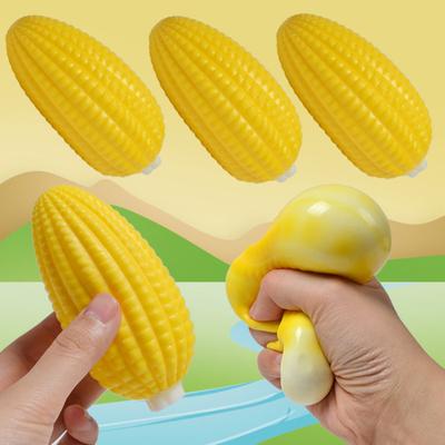 1/2/3Pcs Stress Relief Fake Corn Squeeze Toy Simulated Corn Decompression Toy Home Office Soft Stretchy Corn Fidget Toy Party Favors
