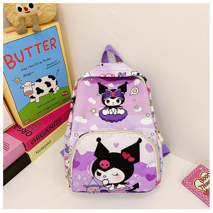 Cute Cartoon Kindergarten Backpack For Kids With Stylish Designs And Durable Nylon Material Kuromi