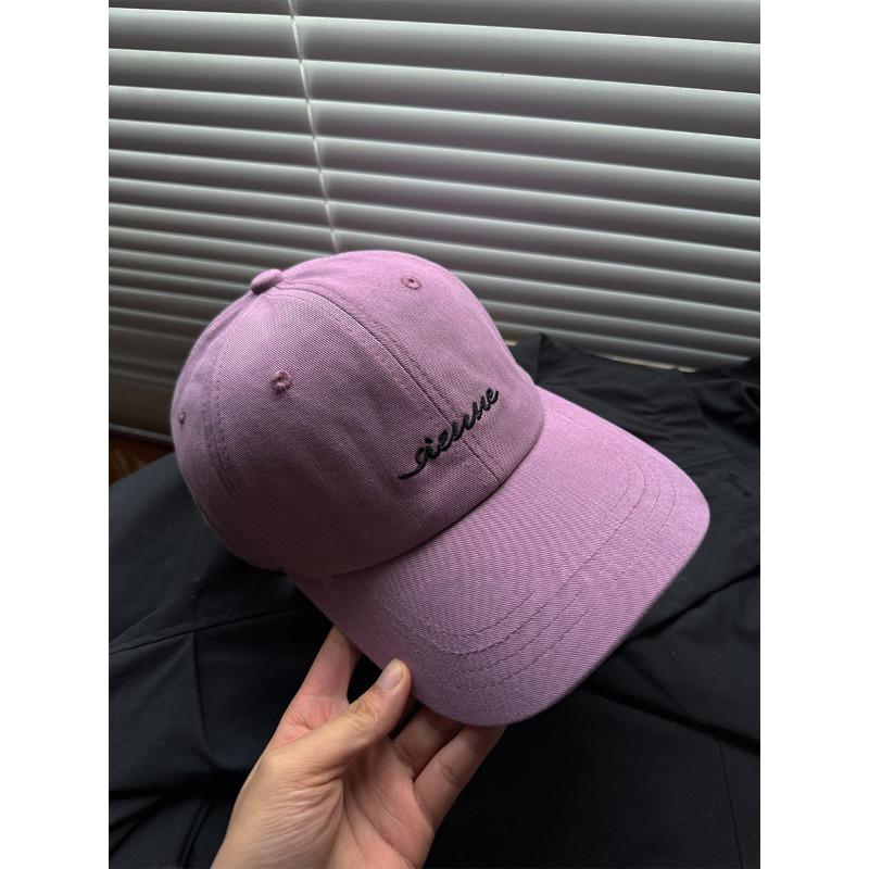 Simple and fashionable versatile letter embroidery baseball cap female couple casual big head circumference cap new hat