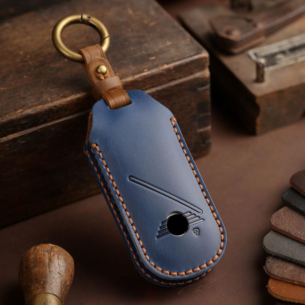 Car Remote Key Case Cover Shell for BMW MINI J01 J05 U25 F65 F66 2024 Leather Key Protection Cover