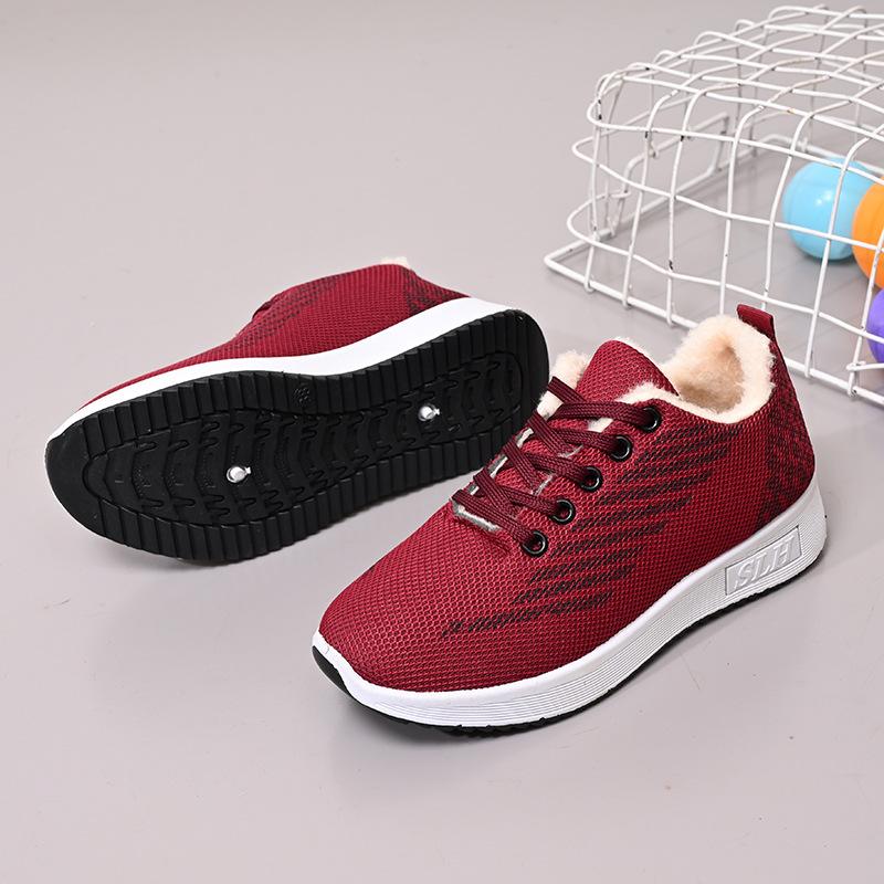 Women's shoes autumn and winter velvet thickened sports shoes new versatile casual shoes comfortable warm cotton shoes women