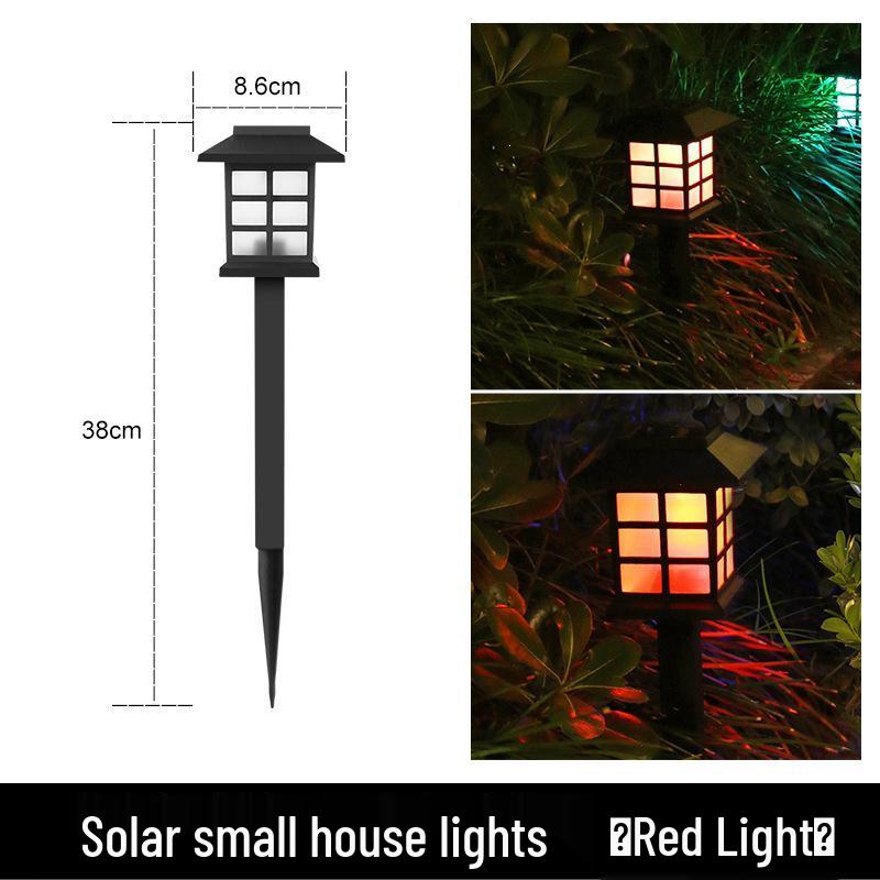 Solar LED Garden Lantern Stake Light - Outdoor Decorative Lighting Solar Lawn Light