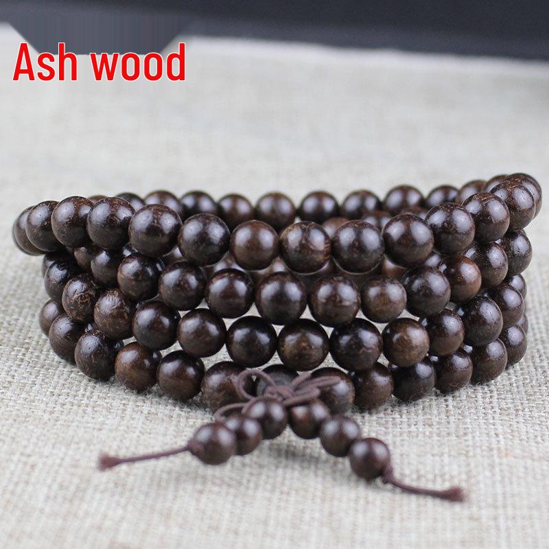 Wooden Sandalwood Buddhist Bead Bracelets - 108 Beads, Unisex Jewelry for Couples