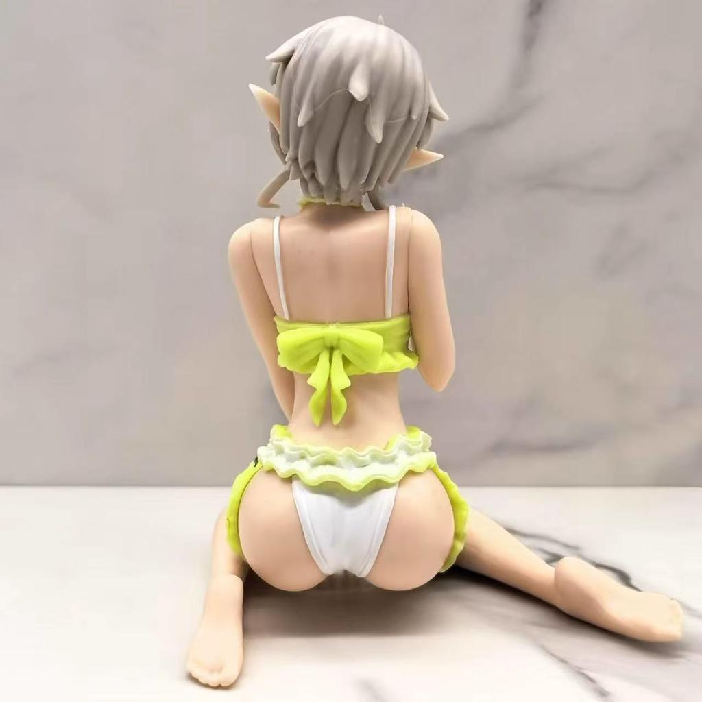 12cm Anime Figure Mushoku TenseiJobless Reincarnation Action Figural Swimsuit Cute Kneeling Girls Pvc Model Toys