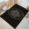 Viking Inspired Geometric Knot Design Black Carpet for Home Decor Suitable for use as an anti-slip for living room bedroom sofas