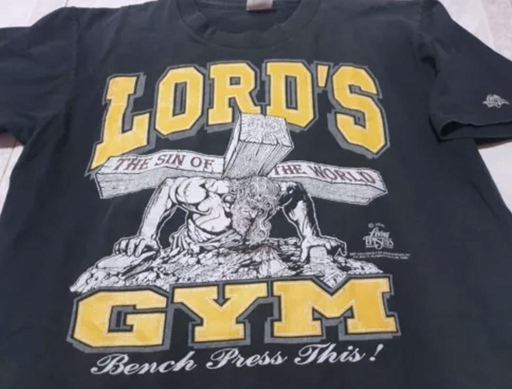 Vintage 1990 Lord’s Gym Jeho bolest tvůj zisk Živé epištoly Tričko